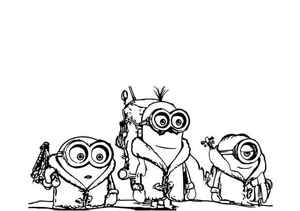 Ilustração do Grupo de Minions Encantadores