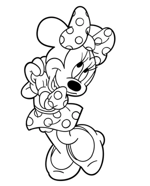 Página para Colorir Incrível Minnie Mouse