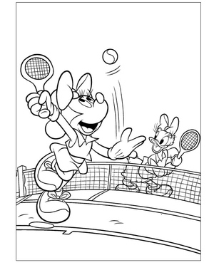 Minnie e Margarida Jogando Tênis