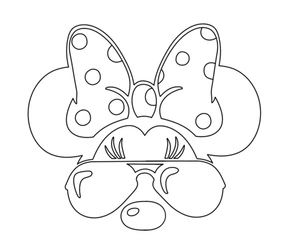 Página para Colorir Máscara Facial Minnie Mouse