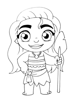 Moana em Estilo Chibi