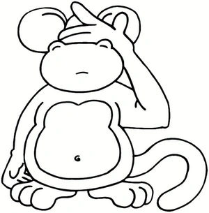 Página para Colorir Página de Colorir de Macaco para Crianças