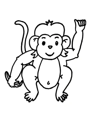 Página para Colorir Página para Colorir de Macaco para Imprimir