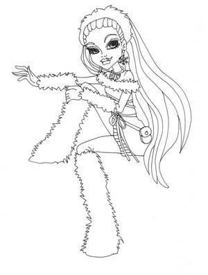 Página para Colorir Abbey Bominable de Monster High