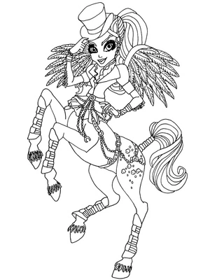 Página para Colorir Avea Trotter de Monster High