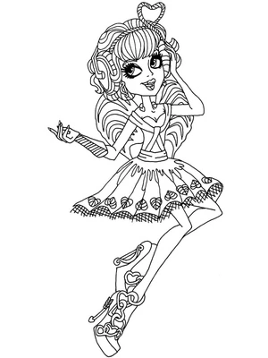 Página para Colorir C. A. Cupid de Monster High