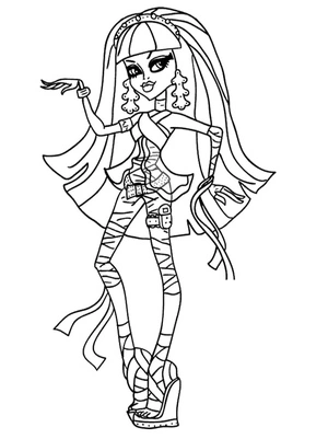 Página para Colorir Cleo de Nile da série Monster High