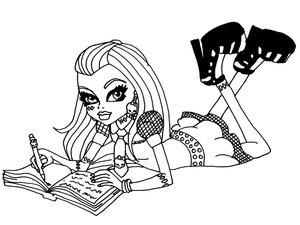 Página para Colorir Frankie Stein de Monster High
