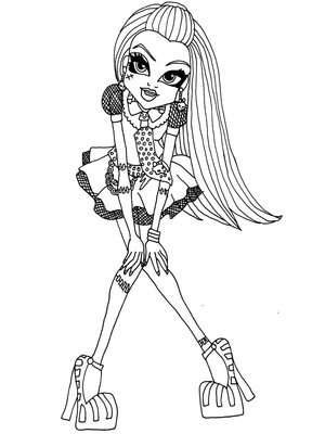 Página para Colorir Frankie Stein da série Monster High