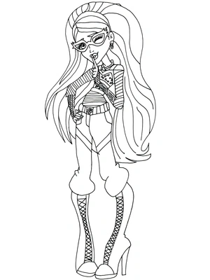 Página para Colorir Ghoulia Yelps em Monster High