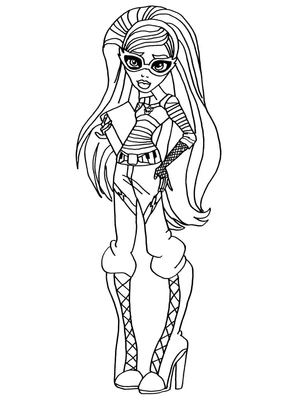 Página para Colorir Ghoulia Yelps de Monster High