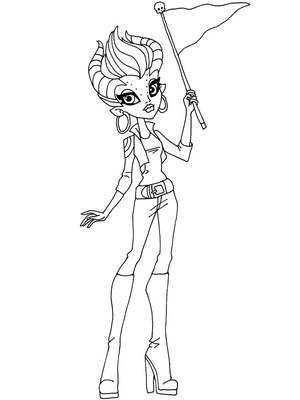 Página para Colorir Goldie Goldstag em Monster High