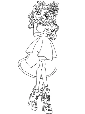 Página para Colorir Monster High - Catrine DeMew