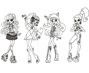 Página para Colorir Personagens de Monster High