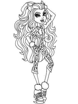 Página para Colorir Monster High - Clawdeen Wolf