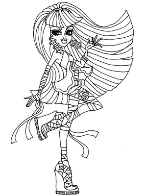 Página para Colorir Monster High - Cleo de Nile