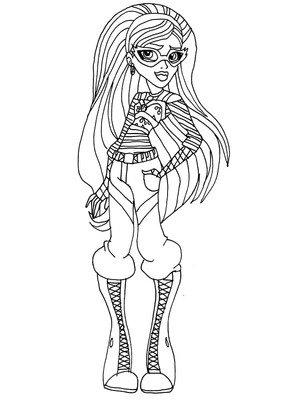 Página para Colorir Monster High - Ghoulia Yelps