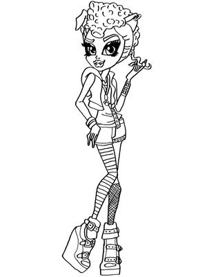 Página para Colorir Monster High Howleen Wolf