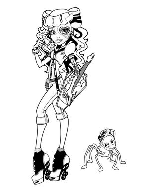 Página para Colorir Monster High Operetta
