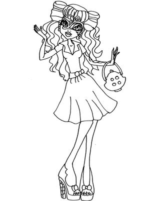 Página para Colorir Operetta de Monster High