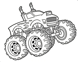 Desenho para Colorir de Monster Truck Grátis para Imprimir