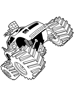 Página para Colorir Corrida de Monster Truck