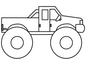 Página para Colorir Página para Colorir de Caminhão Monstro para Imprimir
