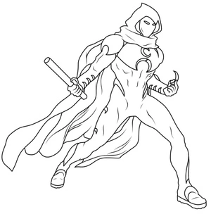 Página de Colorir Moon Knight Grátis Coloring Page