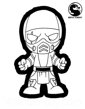 Página para Colorir Fofo Sub Zero