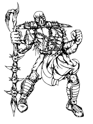 Página para Colorir Mortal Kombat para Imprimir