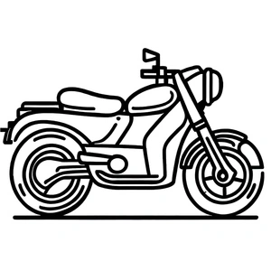 Página para Colorir Moto Simples