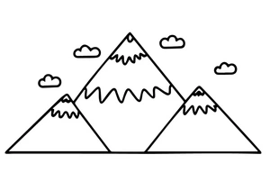 Página para Colorir Trio da Montanha