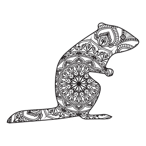 Mandala de um Rato em Pé