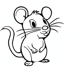 Página para Colorir de Um Rato
