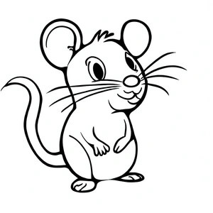 Página para Colorir Página para Colorir de Um Rato