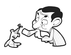Página para Colorir Página para colorir do Mr. Bean para imprimir