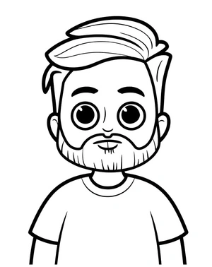 Página para Colorir Adorável Sr. Beast