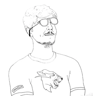 Página para Colorir Ilustração do Mr. Beast