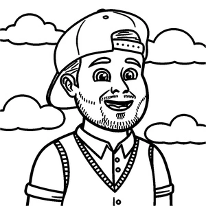Página para Colorir Página para Colorir do Mr. Beast