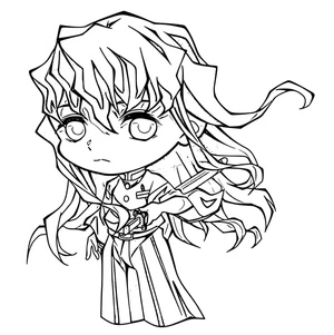 Página para Colorir Pequeno Muichiro Tokito