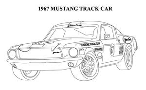 Página para Colorir Ford Mustang 1967