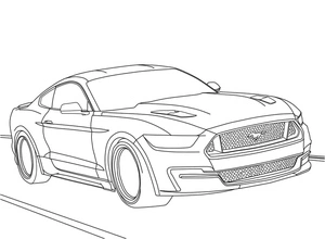 Página para Colorir Ford Mustang 2015