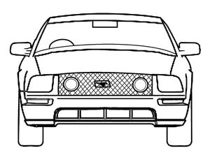 Página para Colorir Página de Desenho do Ford Mustang