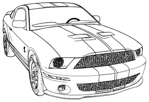 Página para Colorir Mustang Empolgante