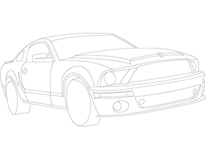 Página para Colorir Ford Mustang - Empolgante e Impressionante
