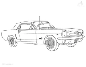 Página para Colorir Carro Ford Mustang