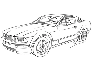 Página para Colorir Mustang GT da Ford