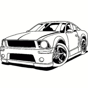 Página para Colorir Beleza da Juba Mustang