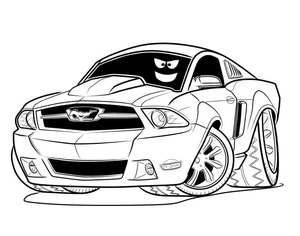 Página para Colorir do Ford Mustang para Imprimir