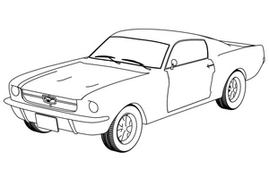 Página para Colorir Ford Mustang Elegante